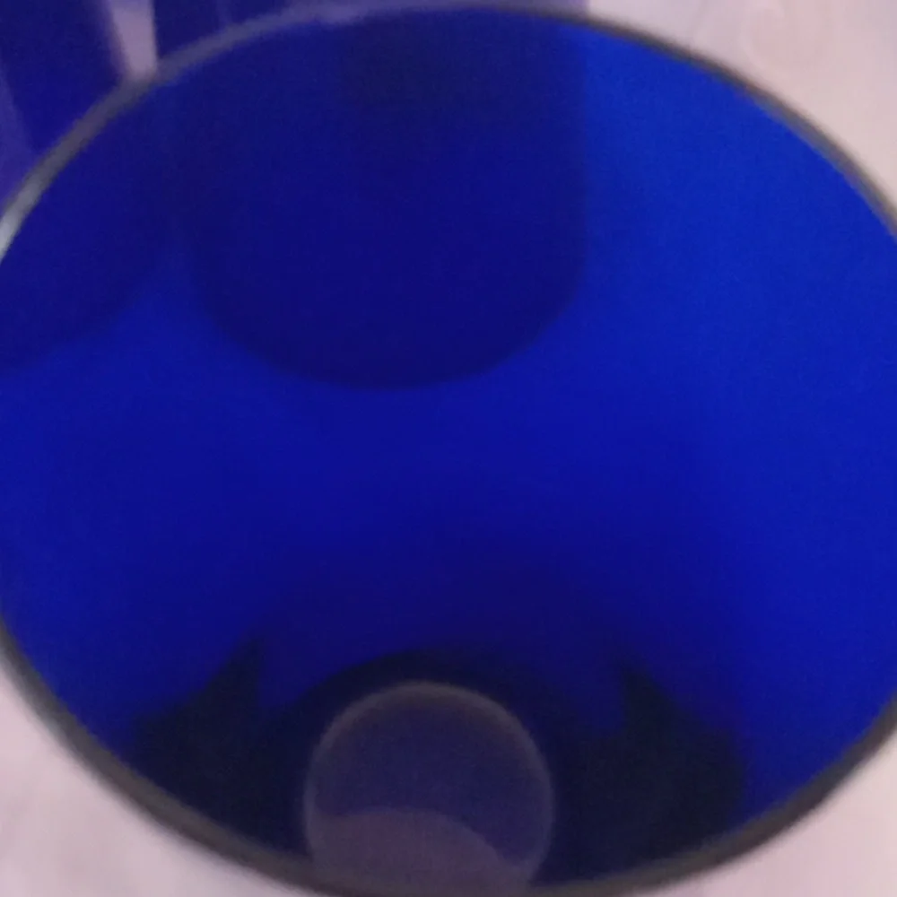 4 Vintage Cobalt Blue Metropolitan Flared Drinking Glasses